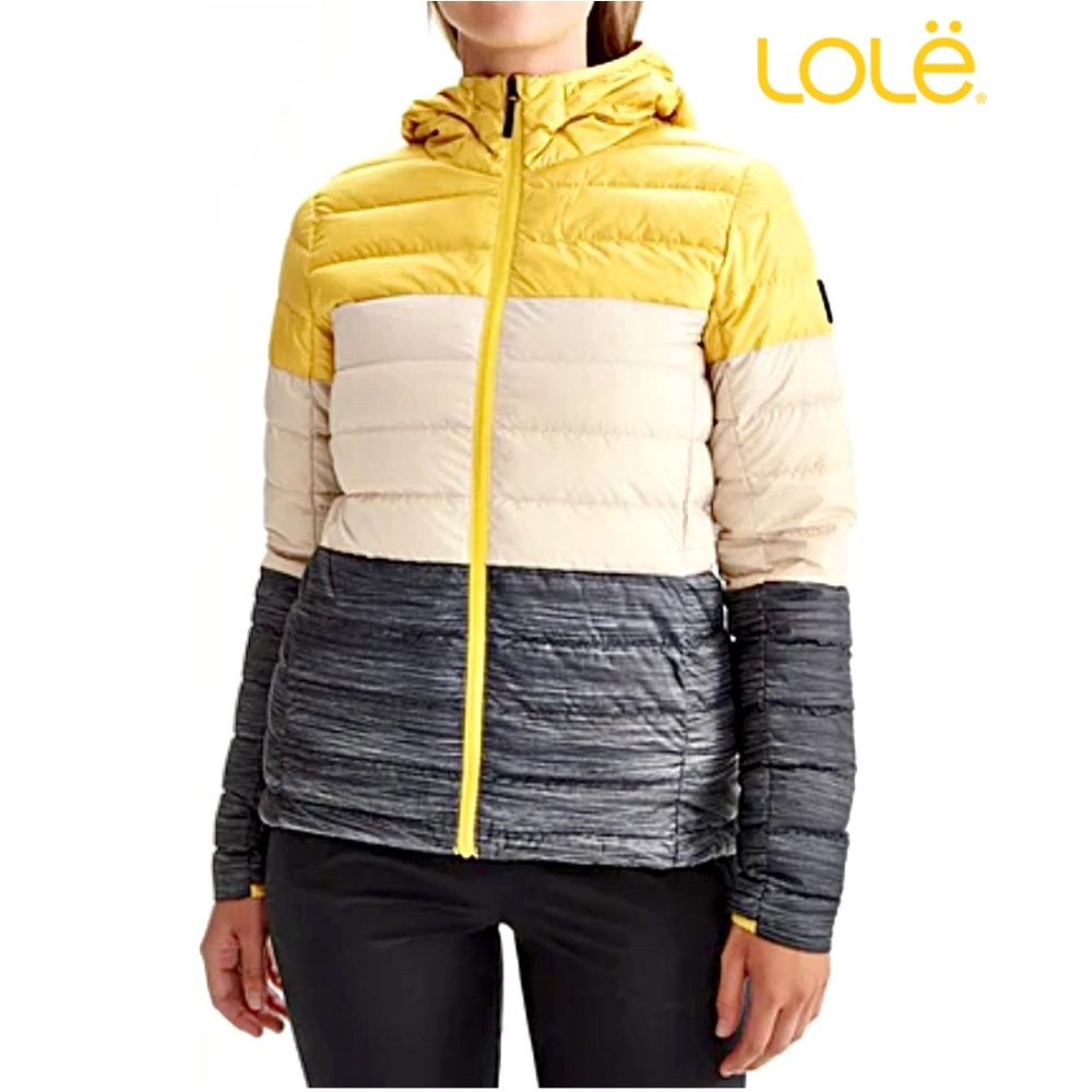 LOLE NWT Women’s Emeline Jacket Yellow/Gold, Cream, Navy Blue Stripe Size M